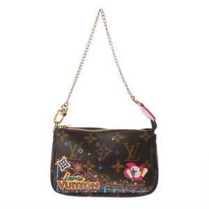 LOUIS VUITTON Brown Monogram Canvas Pochette Pouch